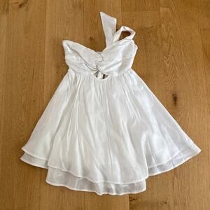 American Threads Babydoll Dress Gabby Twist Size S White